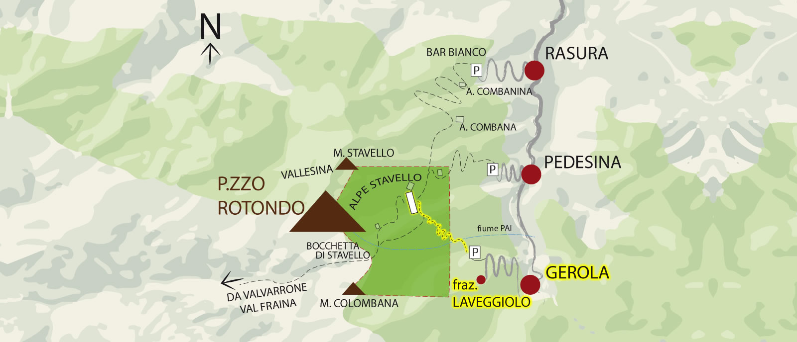 Alpe Stavello - Valgerola - Sentiero da Laveggiolo / Gerola