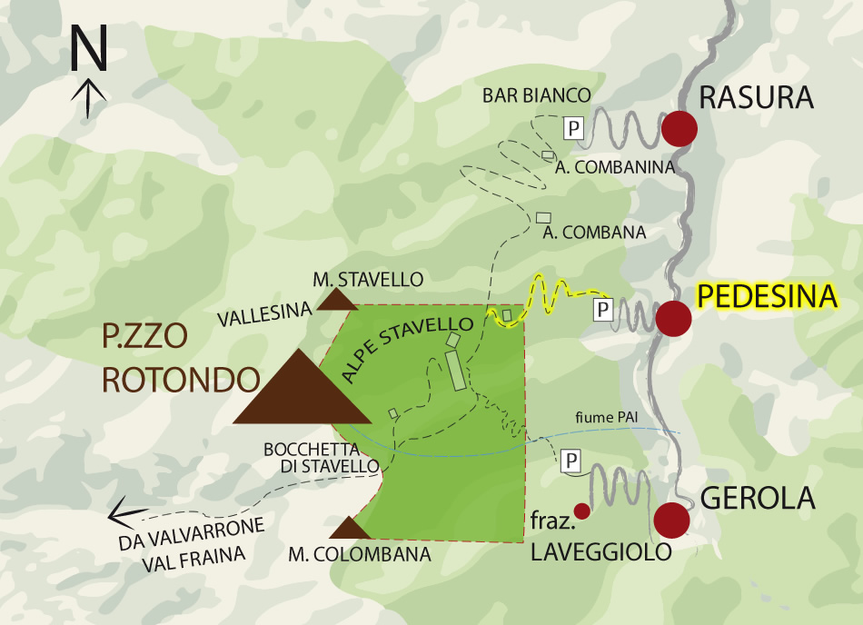 Alpe Stavello - Sentiero da Pedesina